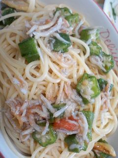 オクラとシラスの冷製パスタ♪-レシピのメイン写真
