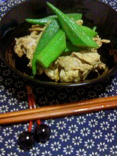 オクラと豚こまのカレー炒め-レシピのメイン写真