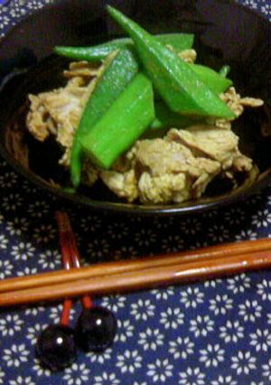 オクラと豚こまのカレー炒め-レシピのメイン写真