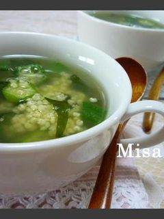 オクラとわかめのスープ-レシピのメイン写真