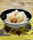 簡単　ツナ缶となめ茸だけ　炊き込みご飯
