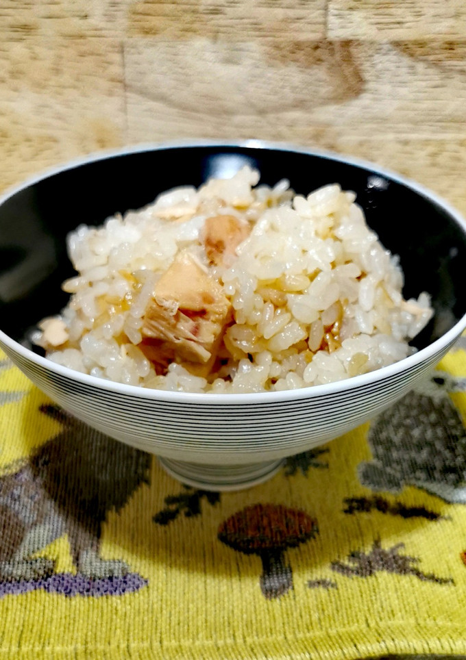 簡単　ツナ缶となめ茸だけ　炊き込みご飯-レシピのメイン写真