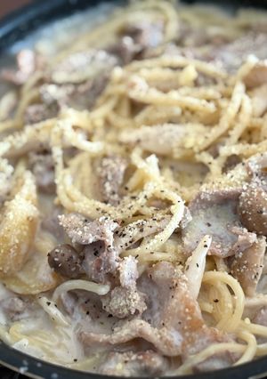 豚こまクリームパスタ-レシピのメイン写真