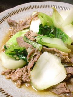 青梗菜と牛肉の中華炒め-レシピのメイン写真