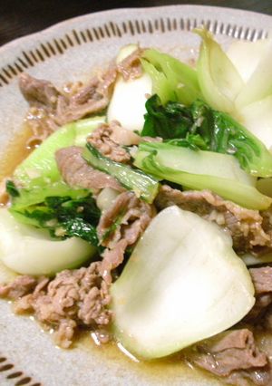 青梗菜と牛肉の中華炒め-レシピのメイン写真