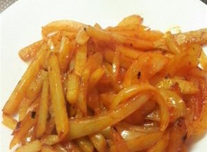 お弁当に！玉葱とじゃが芋のケチャ炒め-レシピのメイン写真