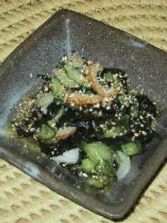 超簡単!きゅうりとワカメの酢の物-レシピのメイン写真