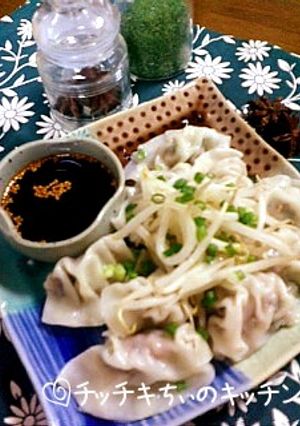 タレ、ぶっかけてね❤香味野菜の水餃子-レシピのメイン写真