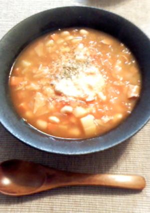 大豆入り♡野菜たっぷりミネストローネ-レシピのメイン写真