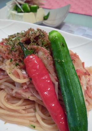 干しえびで☆ペペロンチーノ風☆和パスタ-レシピのメイン写真