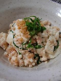 明太鮭フレーク豆腐☆大葉も♪-レシピのメイン写真