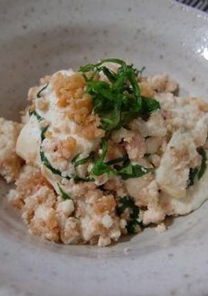 明太鮭フレーク豆腐☆大葉も♪-レシピのメイン写真