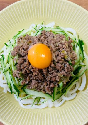 きゅうりと肉味噌の冷やしうどん-レシピのメイン写真