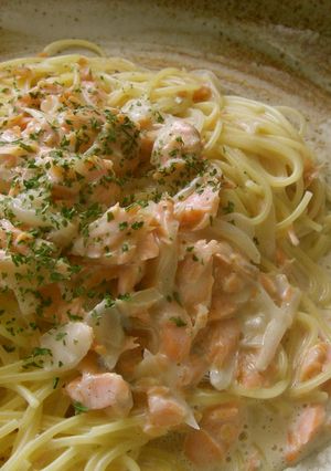 絶対に失敗ナシ!のサーモンクリームパスタ-レシピのメイン写真