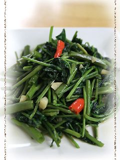 簡単 タイ料理 空芯菜の炒め物-レシピのメイン写真