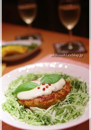 鶏つくねバーグのコチュ味噌焼き-レシピのメイン写真