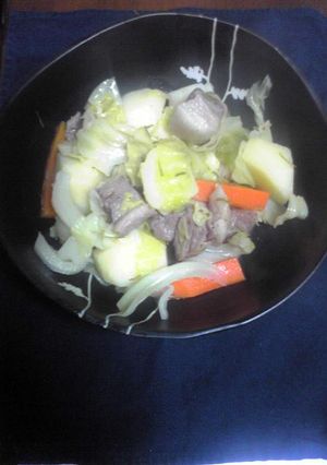 塩豚・野菜の蒸し煮-レシピのメイン写真