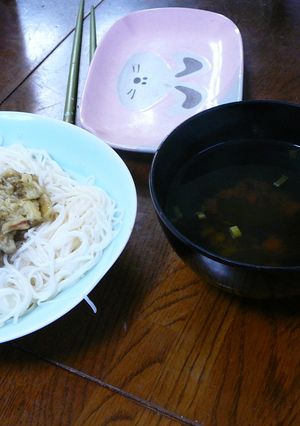 焼きなすびそうめん★焼きナスの剥き方も-レシピのメイン写真