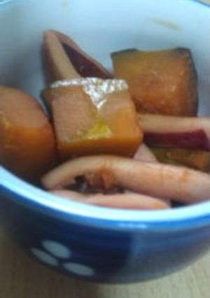 イカと南瓜の煮物-レシピのメイン写真