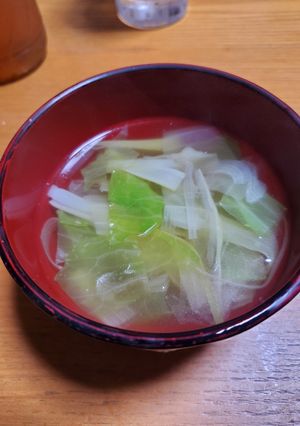 キャベツとネギの鶏がらスープ-レシピのメイン写真