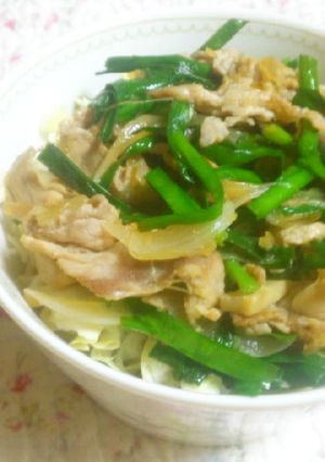 忙しい日も!バーミヤン風☆豚ニラ焼肉ご飯-レシピのメイン写真