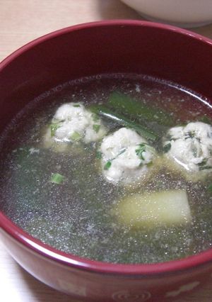 早く元気になって！鶏団子スープ-レシピのメイン写真