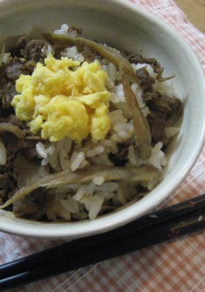 牛肉の甘辛きんぴらまぜご飯-レシピのメイン写真