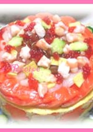 誕生日やパーティーの主役に❤お寿司ケーキ-レシピのメイン写真
