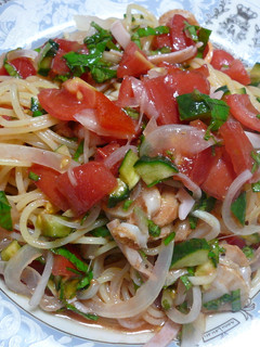 トマトジュースでさっぱり冷製パスタ-レシピのメイン写真