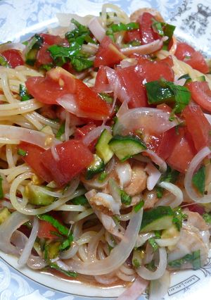 トマトジュースでさっぱり冷製パスタ-レシピのメイン写真