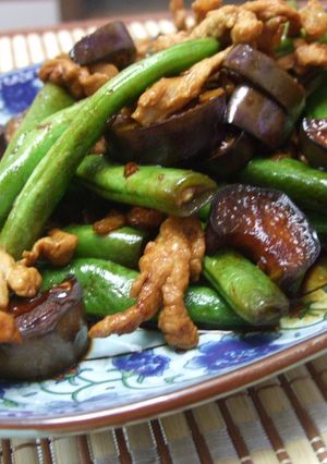 豚肉、茄子、インゲンの醤油炒め-レシピのメイン写真