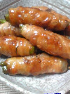 肉巻きインゲンの生姜焼き♪-レシピのメイン写真
