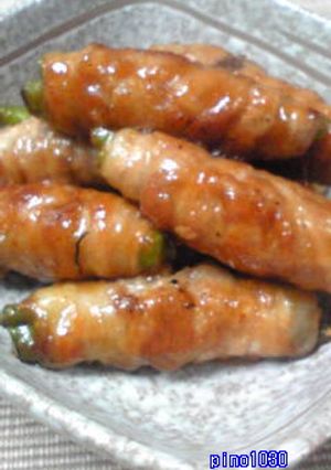 肉巻きインゲンの生姜焼き♪-レシピのメイン写真
