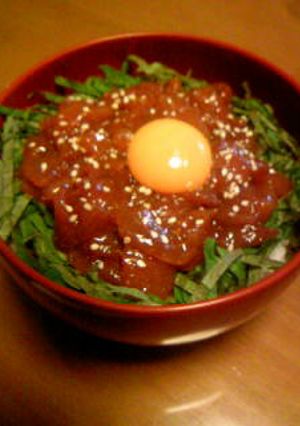 ピリ辛さっぱり☆まぐろユッケ丼-レシピのメイン写真