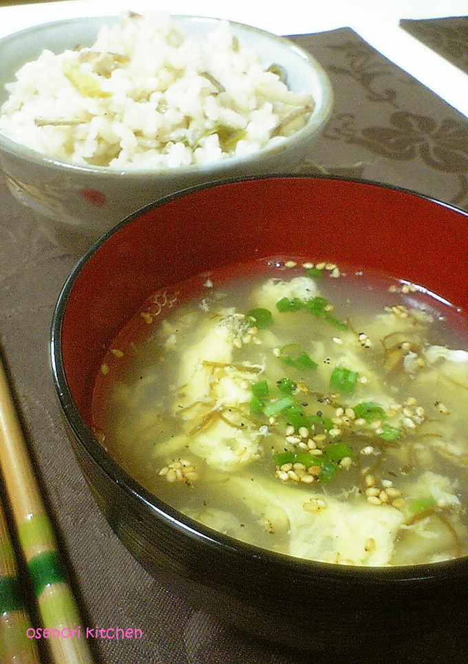 簡単もずくのかき玉汁-レシピのメイン写真