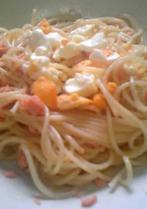 レンジで簡単❤鮭クリームパスタ-レシピのメイン写真