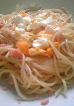 レンジで簡単❤鮭クリームパスタ-レシピのメイン写真