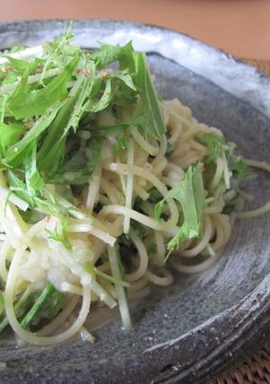 大根おろしが辛くない！さっぱり水菜パスタ-レシピのメイン写真