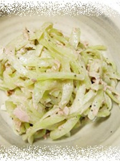 スイカの皮とツナのマヨサラダ -レシピのメイン写真
