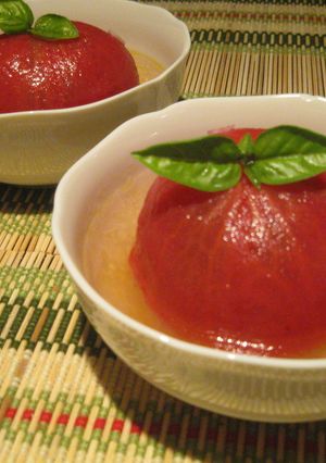 夏限定?トマトの食べる冷せいスープ-レシピのメイン写真