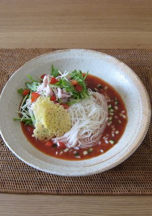 冷しゃぶそうめん ガスパチョ仕立て-レシピのメイン写真