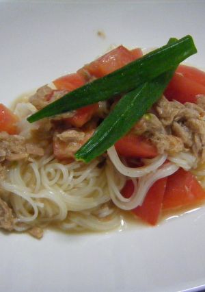 ツナトマ冷製カッペリーニ風 そうめん-レシピのメイン写真