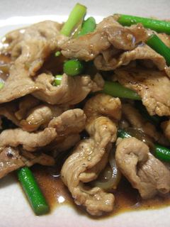 ○にんにくの芽と豚肉の炒め物○-レシピのメイン写真