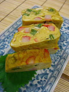 おくらとカニカマの☆ねばねば卵焼き♪-レシピのメイン写真
