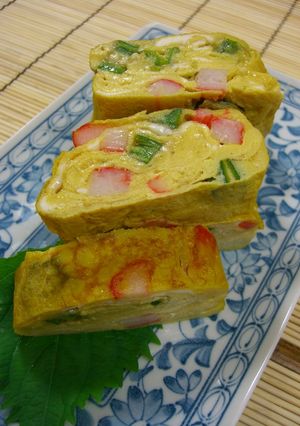 おくらとカニカマの☆ねばねば卵焼き♪-レシピのメイン写真