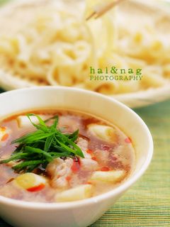 ごま味噌肉汁つけうどん-レシピのメイン写真