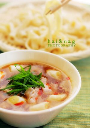 ごま味噌肉汁つけうどん-レシピのメイン写真
