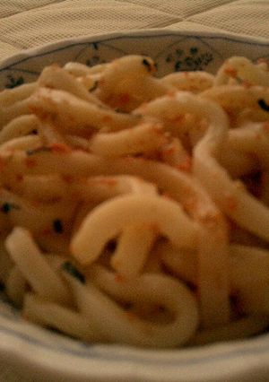 まぜまぜ、おいしい”たらこうどん”♪-レシピのメイン写真