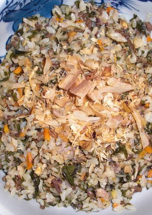 高菜じゃないの？お茶っ葉でエコな焼き飯-レシピのメイン写真