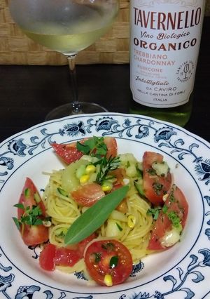 【冷製】季節の野菜とフルーツのパスタ-レシピのメイン写真